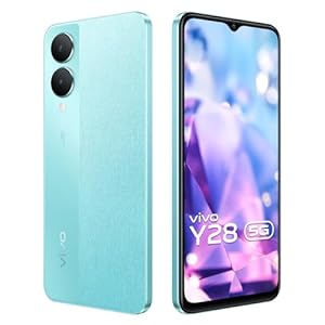 Vivo Y28 5G (Glitter Aqua, 128GB Storage) (4GB RAM)